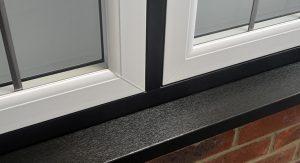 White on black Double glazed Flush Sash Windows