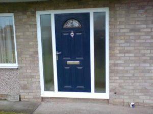 Double glazed door with side panels