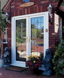 White French door